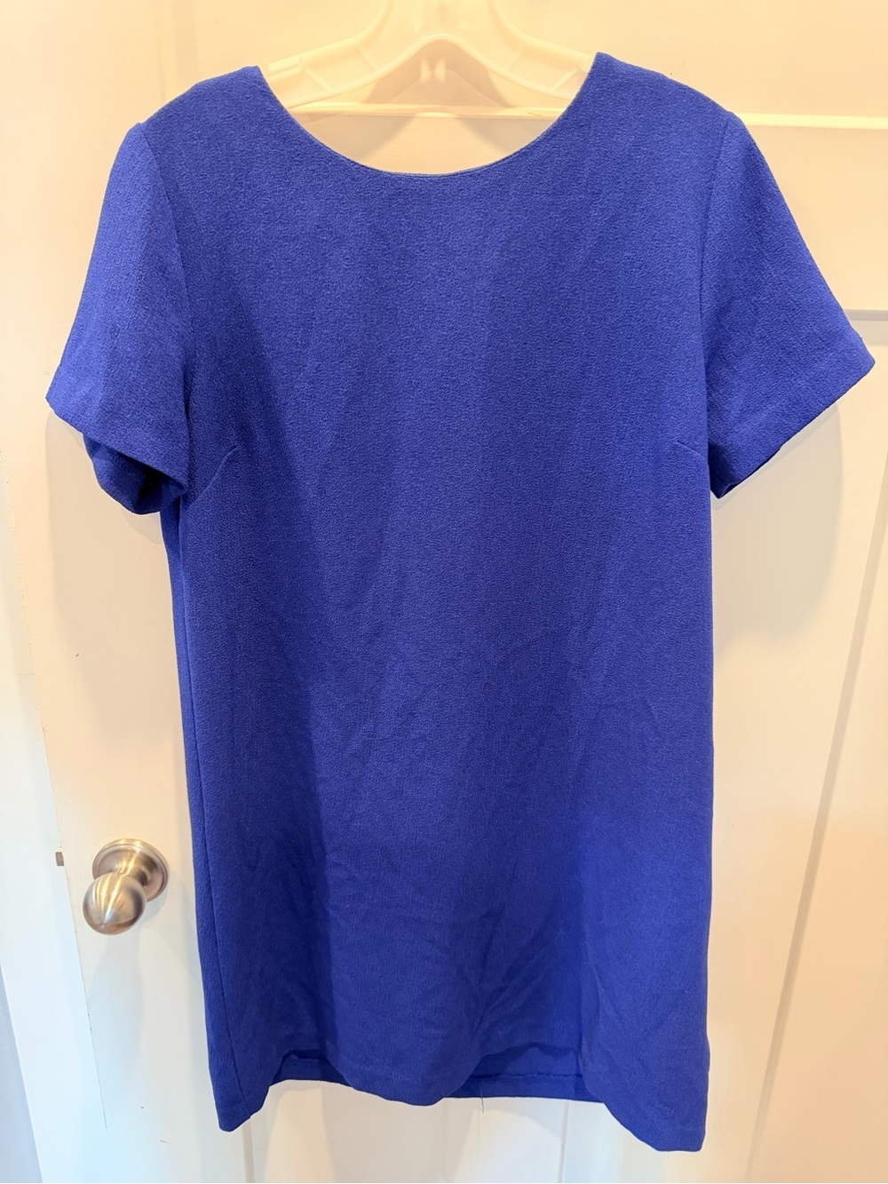 Bobeau Blue Textured Short Sleeve Tunic Top Size Small